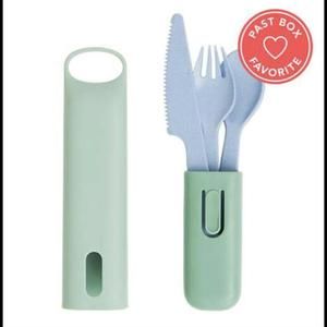 NEW - Hip Products Wheat Straw Reusable Travel Cutlery Set